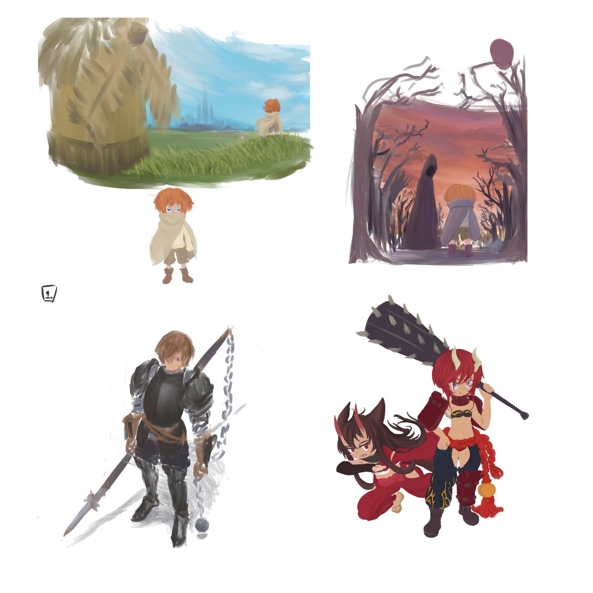 NapandWork's tweet image. #PortfolioDay NappingWhileWorking here. I like cute and dark fantasies.