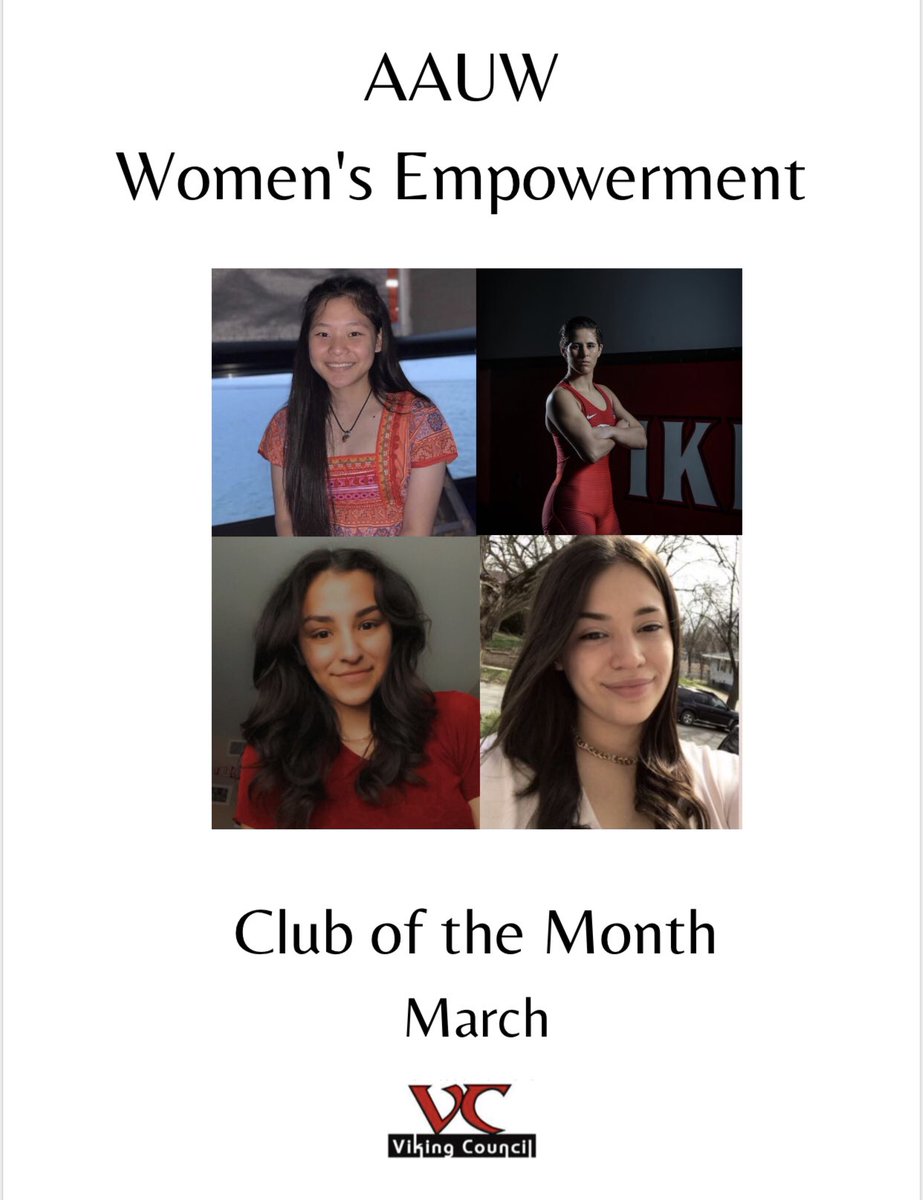 🎈 Congratulations to Women’s Empowerment Club (AAUW) 🎈 They are March’s club of the month! 🥳 Keep up the great work!