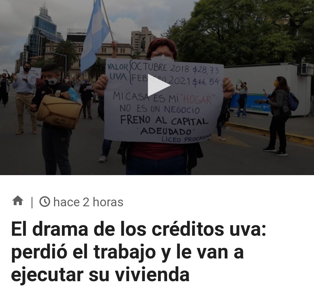 hipotecadosPBA's tweet image. Otra familia #HipotecadosUVA ejecutada por el @prensabna en su gestión @alferdez 

El banco del ESTADO y por ende de todxs lxs argentinxs es el primero en efectivizar #EjecucionesUVA 

En la peor crisis mundial el  @BancoCentral_AR sigue ⛔sin eliminar la cuasi moneda UVA⛔