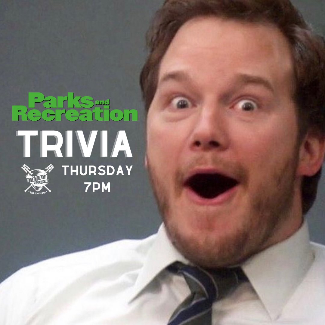 LITerally going to have the most fun this Thursday at #parksandrec Trivia! 
Free to play, $50 cash prize for 1st, $12 flights, no food truck- but the best free popcorn ever. Tag your trivia pals, bring your faces and let’s Larty.