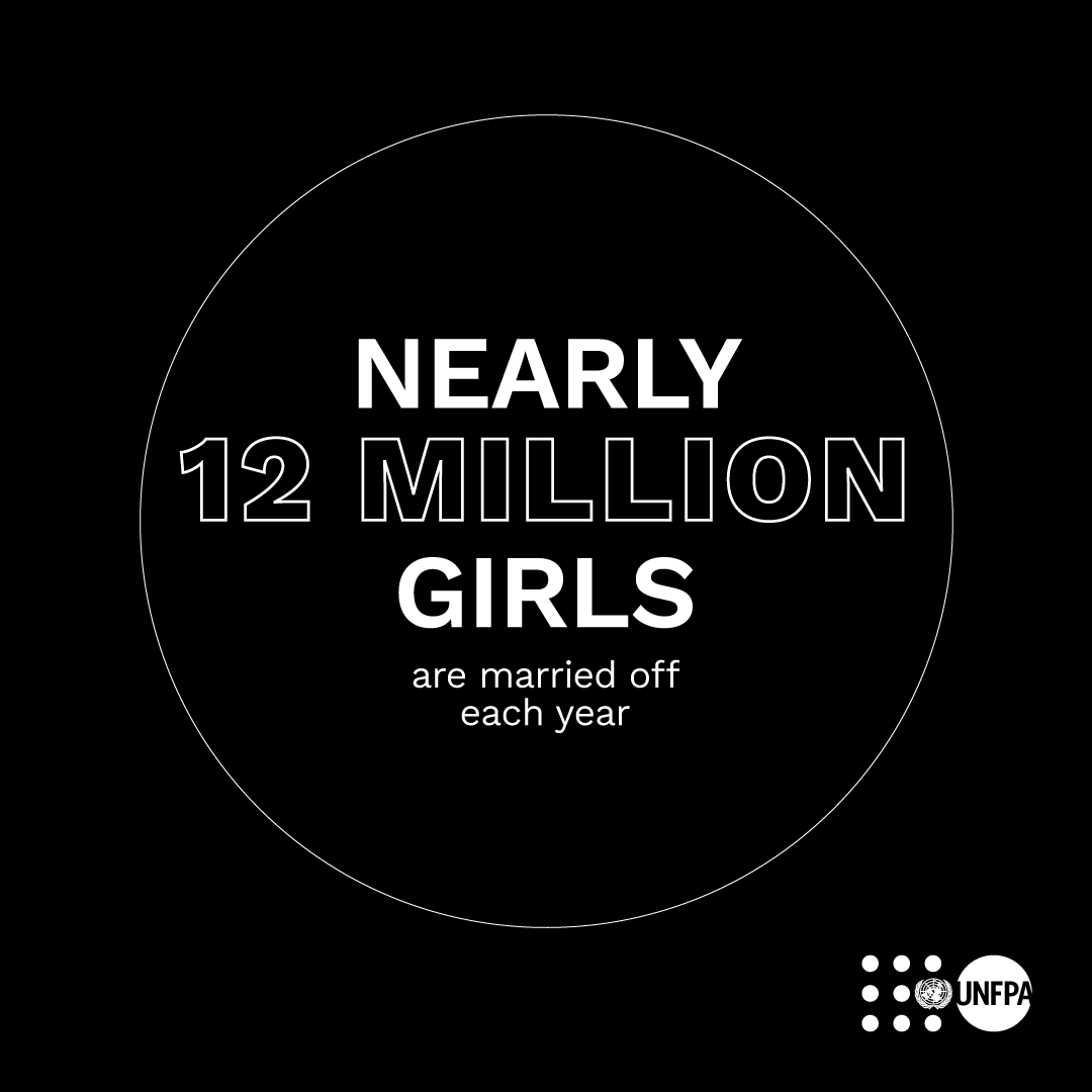 UNFPA_Nordic's tweet photo. 💡 #DidYouKnow: Jenter tvunget inn i barneekteskap blir ofte gravide som mindreårige?
⏱ Den siste timen har 20 flere jenter blitt tvunget inn i ekteskap. Det er brudd på kroppslig autonomi! #MyBodyIsMyOwn
Bli med @UNFPA å #ENDChildMarriage! Les mer👉🏾https://t.co/gAVsc2hiZR https://t.co/sIwUJMLvlu