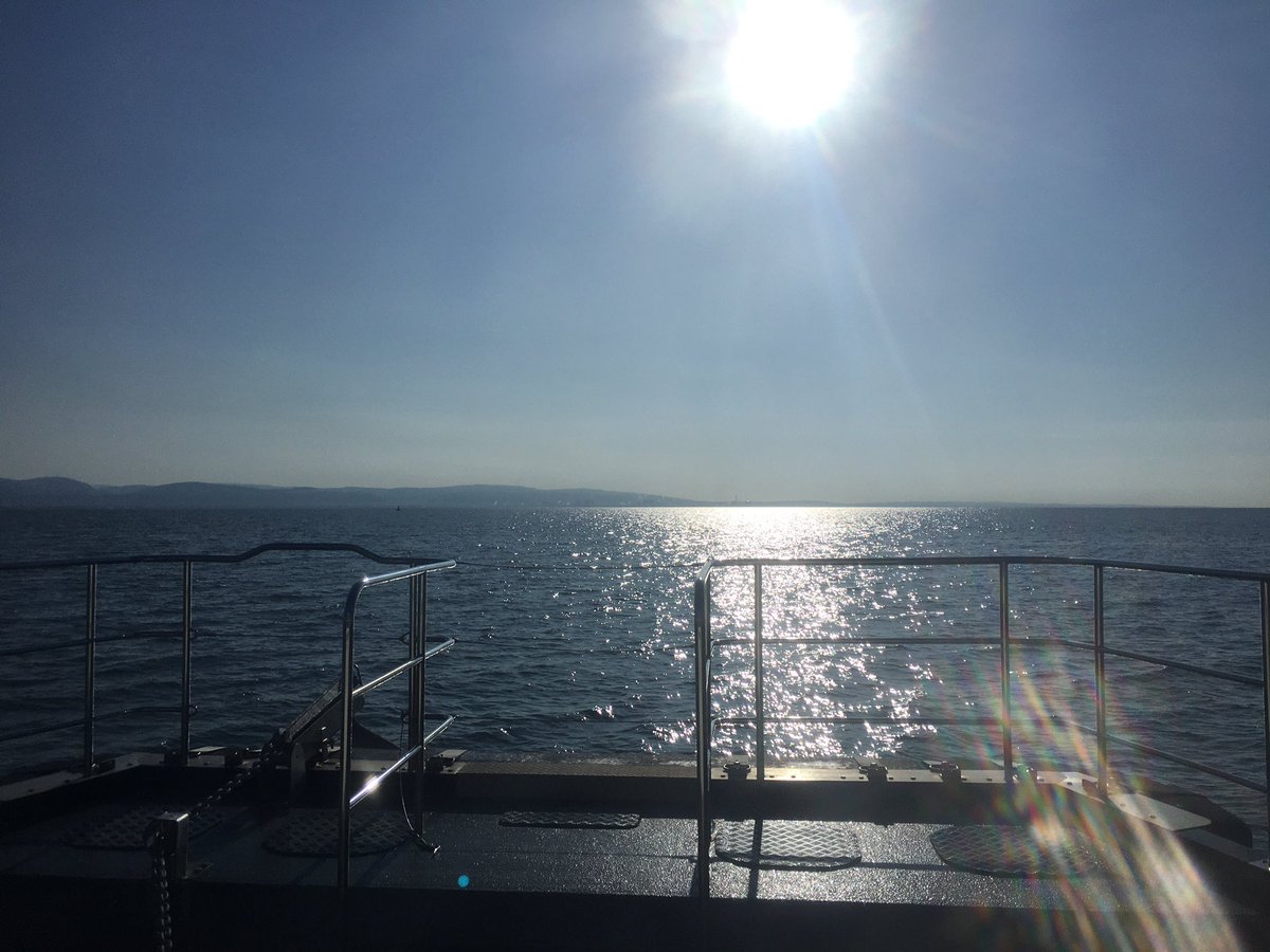 A nice day to work at sea! <a href="/MarineSwansea/">Swansea Marine Biology</a>