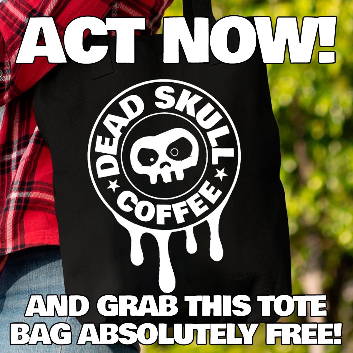 deadskullcoffee's tweet photo. ⚡️WE HAVE 10 OF THESE AWESOME TOTE BAGS TO GIVE AWAY!
⚡️The next 10 subscribers will NOT ONLY get a free t-shirt with your coffee, BUT ALSO this banging tote bag!
⚡️Only available for subscribers - Click here NOW to access your page >> https://t.co/9XQ2FxndDW
☠️☕️ https://t.co/wMzvhLHJde
