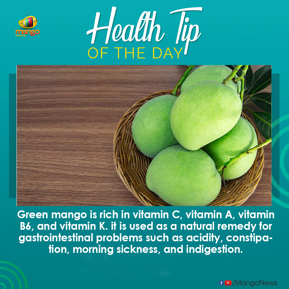 #HealthTipOfTheDay: Green mango is rich in vitamin C, vitamin A, vitamin B6 & vitamin K. it is used as a natural remedy for gastrointestinal problems such as acidity, constipation, morning sickness & indigestion.

#Mango #GreenMango #RawMango #MangoBenefits #HealthTips #MangoNews