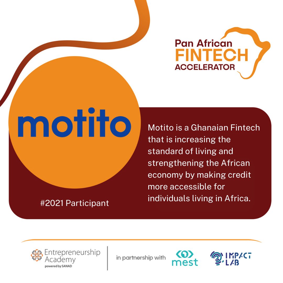 The Pan-African Fintech Accelerator has selected 10 startups to participate in its inaugural, virtual programme for high-potential tech businesses looking to scale + explore N. African markets. 
The first cohort features 6 startups from Ghana inc <a href="/WayaMoney/">WayaMoney</a> <a href="/Nvoicia/">Nvoicia</a> <a href="/motitoHQ/">Motito</a>