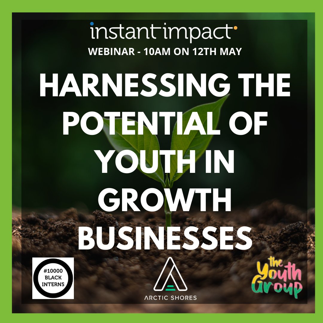 💥New webinar💥

On 12th May at 10am we will be joined by The Youth Group, <a href="/arctic_shores/">Arctic Shores</a> and <a href="/10000BI/">10,000 Black Interns</a> to discuss how the pandemic has shifted the foundations of Early Career hiring and the challenges and opportunities that businesses face.

Register here: resources.instant-impact.com/potential-of-y…