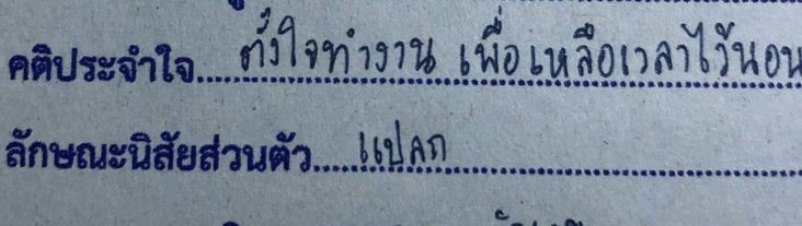 ตอนครูให้เขียนโปรไฟล์ตัวเอง