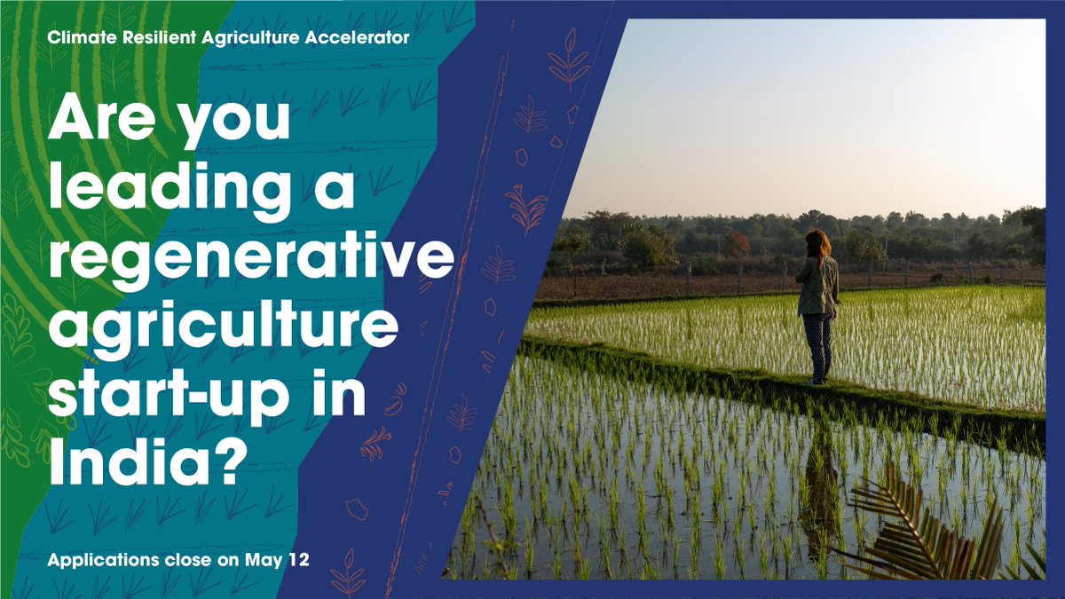 AcumenAcademy's tweet image. Hey India agri-startups and innovators! 🌱
Are you supporting climate resilience for smallholder farmers? Apply to our new Climate Resilient Agriculture Accelerator! 
Over 10 weeks, you'll dive into lessons, receive 1:1 support from advisors, and more.👇
bit.ly/3uO7UPT