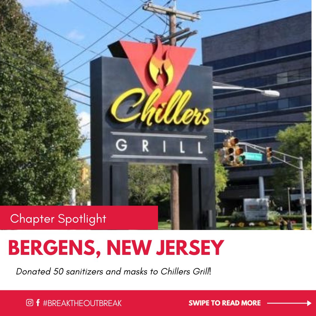 BTOBnow's tweet photo. The Bergens, New Jersey chapter is on a roll! This week they made a donation to Chillers Grill! 🔥

#Covid19 #Pandemic #FaceMasks #PPE #VolunteerWork #Nonprofit #Bergens #BreakTheOutbreak #BTOB https://t.co/ofiurzg6sF
