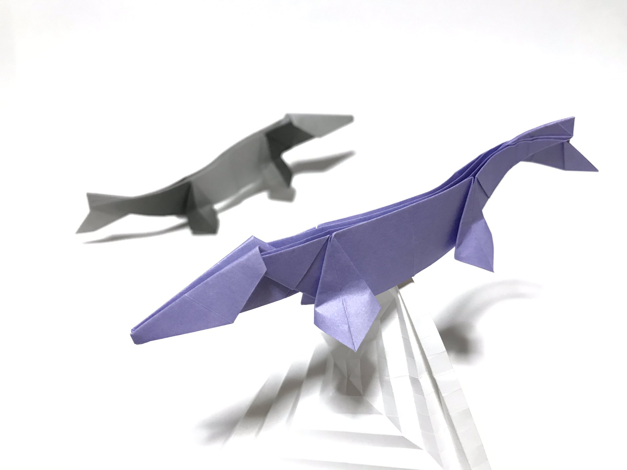 折紙恐竜造形家まつもとかずや 折り紙 折り紙作品 Origami モササウルス Mosasaurus 簡易ちびおりシリーズ Simplified Chibiori Series Mosasaurus 15cm 15cm 不切一枚折り T Co Q1yuqk4vdo Twitter