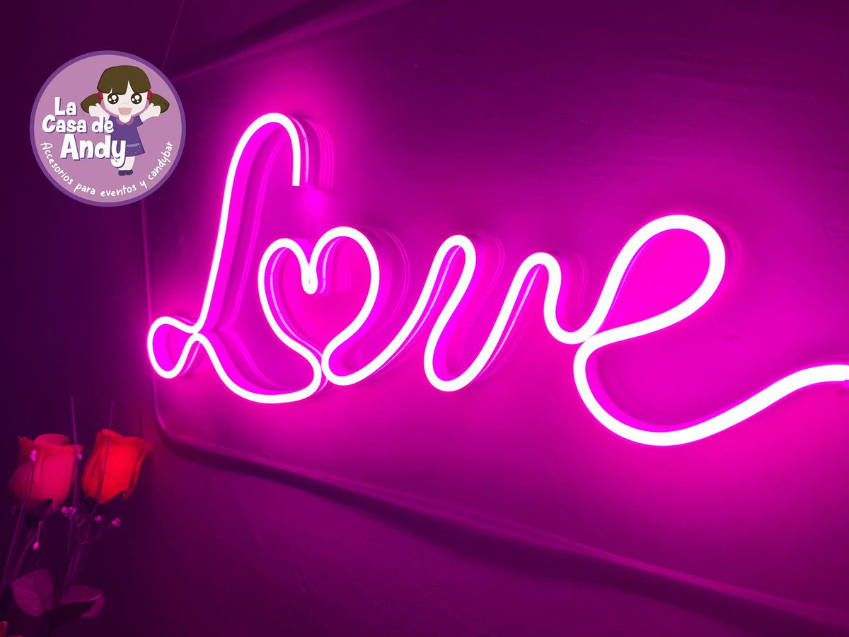 lacasadeandy's tweet photo. Listo pedido especial: Letrero Love Neón con conexión a la luz. https://t.co/fIqsIqFxWM