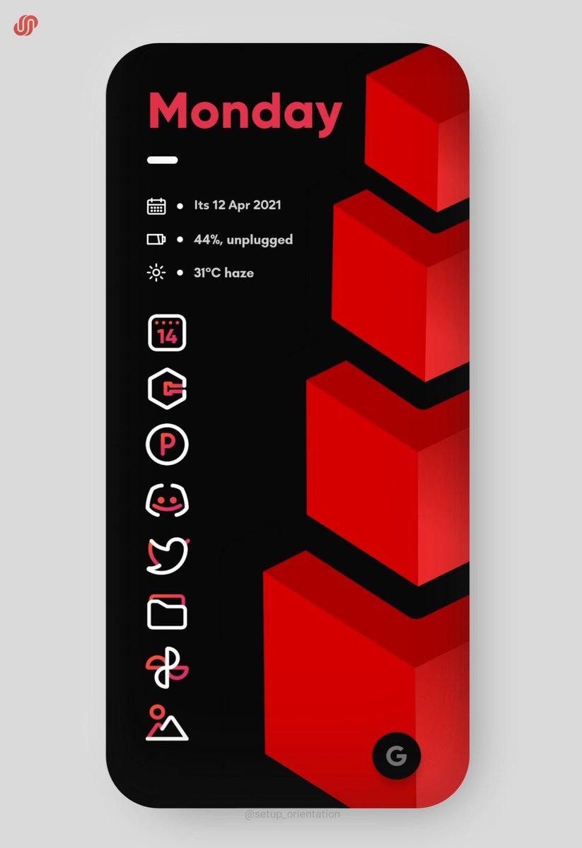 setup_orient's tweet photo. Setup by @iamlokesh_04
Launcher
#niagara @NiagaraLauncher
Widget
#felix @SagarSDesigns
Icons
#alinered @One4Studio
Wall @SinghSansoa
Templates by
@sry_nmblss @vhthinh_at
@TeboulDavid1 @GalerVodgals
Hope you guys like it ๐ค๐ค https://t.co/06BXUpYT6I