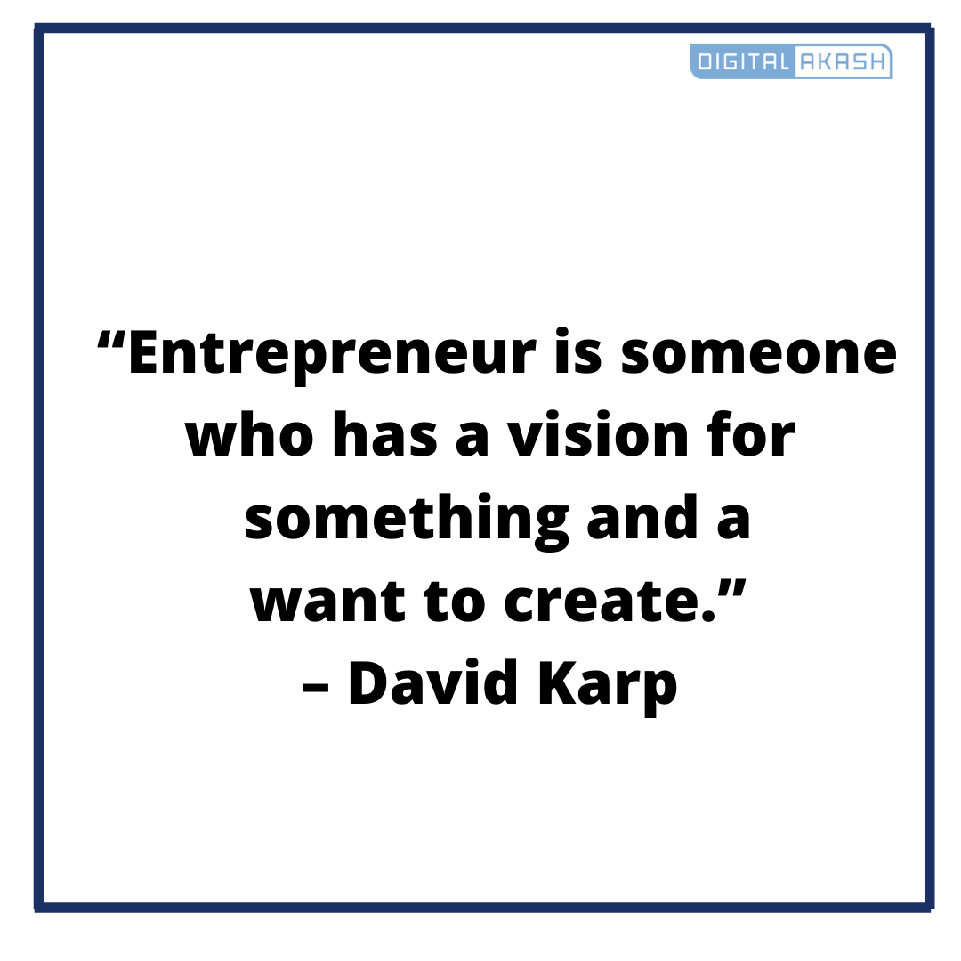 Digitalwebakash's tweet photo. “Entrepreneur is someone who has a vision for something and a want to create.”
– David Karp https://t.co/2uc5UvgLm1
