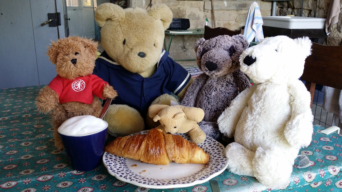 Morning! 'French breakfast on our holiday a while ago. We love the real croissants'