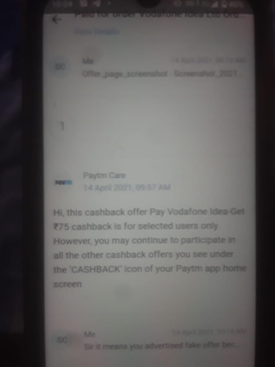 BABU25832711's tweet photo. @Paytm SEE SCREENSHOTS I FOLLOW ALL T&amp;C AT LAST THEY TELL ME YOU ARR NOT ELIGIBLE AND PARITICIPATE OTHER OFFER.THEY DOING FRUAD WITH ME . THERE CUSTOMER SERVICE TELL TO RAISE QUERY ON 24*7 I RAISED AND THEY CLOSED TICKEE WITH REPLY THAT YOU ARE NOT ELIGIBLE .#paytmfraud #boycottpaytm https://t.co/pnrQSzKATm
