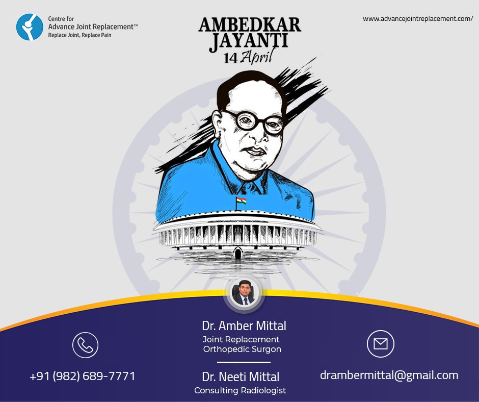 DrAmberMittal1's tweet photo. Today, on the occasion of #AmbedkarJayanti , we pay our tribute to Babasaheb Ambedkar, the founding father of the modern Indian Republic and the architect of our Constitution.

Dr. Amber Mittal's
Centre for Advance Joint Replacement
https://t.co/qbA84OIngw https://t.co/0hrGpPF12l