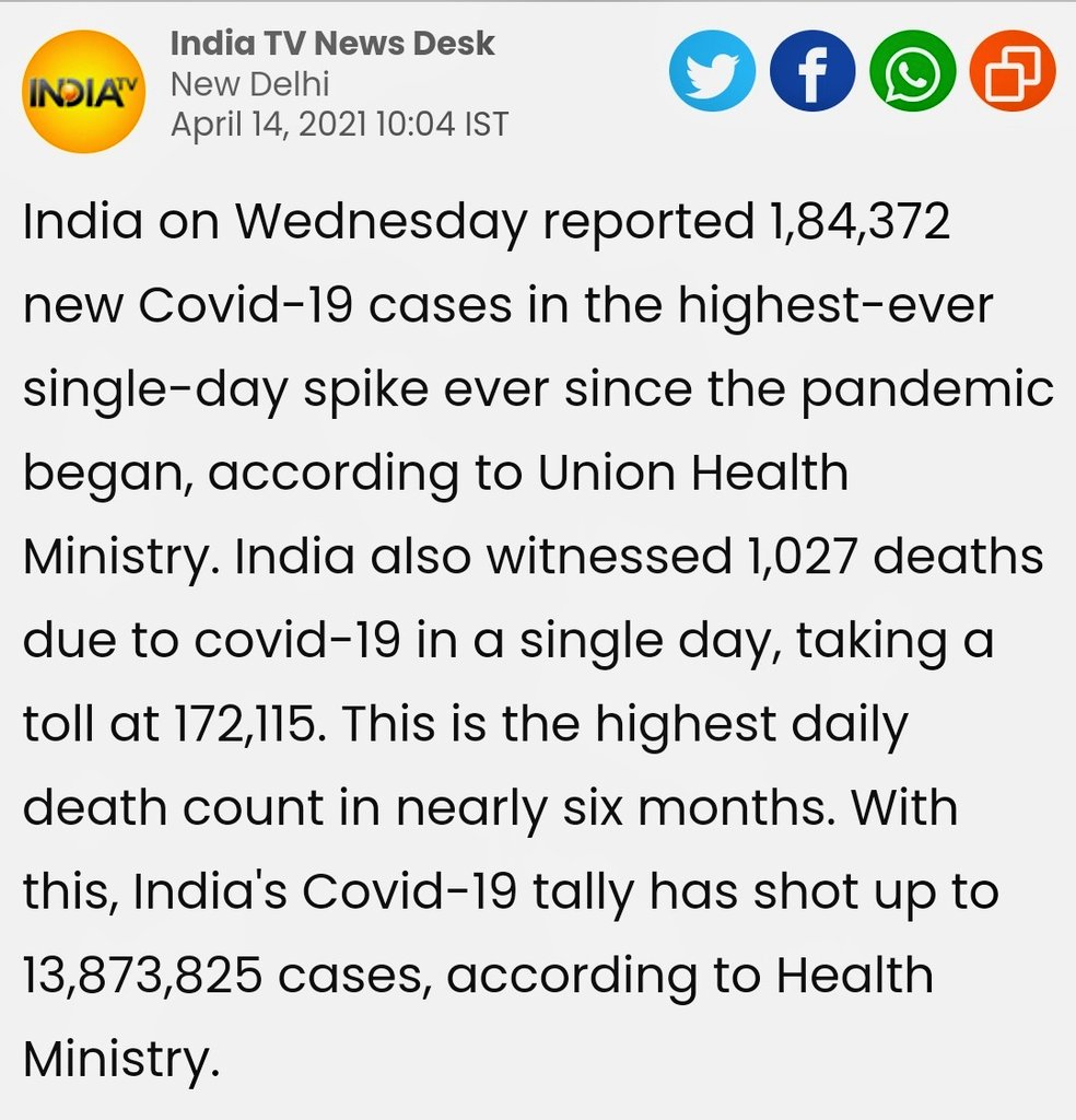 SS_thememegod's tweet photo. Today india record 1,84,372 covid cases  this is the highest single day spike since the pandemic began &amp; 1027 people lost there lives in last 24 hours.I dont know for what are u waiting for @DrRPNishank/@cbseindia29 try to understand don't pretend as blinds.#cancelboardexams2021 https://t.co/lnhsKLTl9j