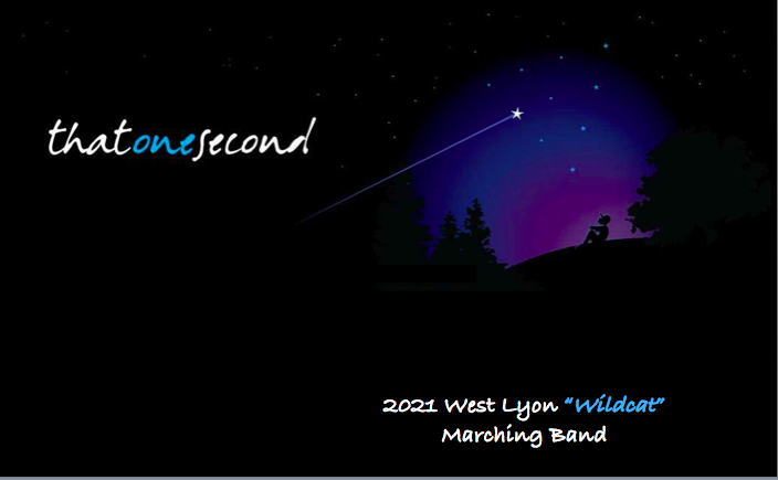 2021 Marching Band Production announced tonight! #thatonesecond Can't wait!