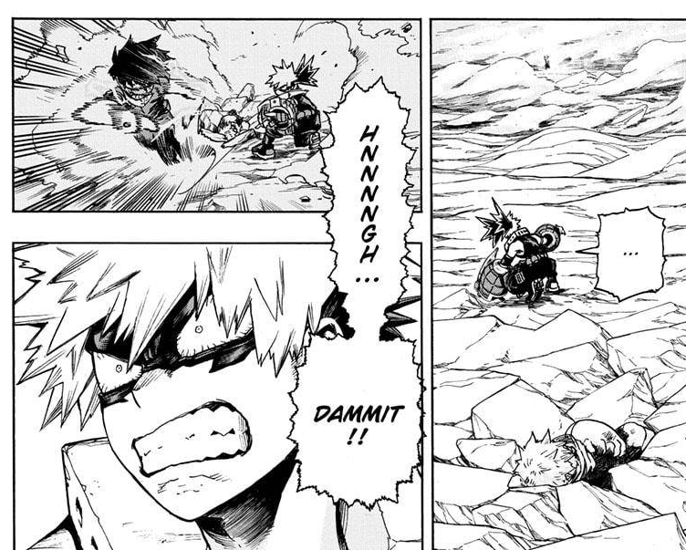 This type of stuff is what led everyone to be like "haha he's angry bc Deku is strong" and Hori shut everyone up when he revealed it was bc he was terrified that Deku would die, lol. Imagine if Hori didn't have to hold the readers' hand, this would be 100x worse. 
