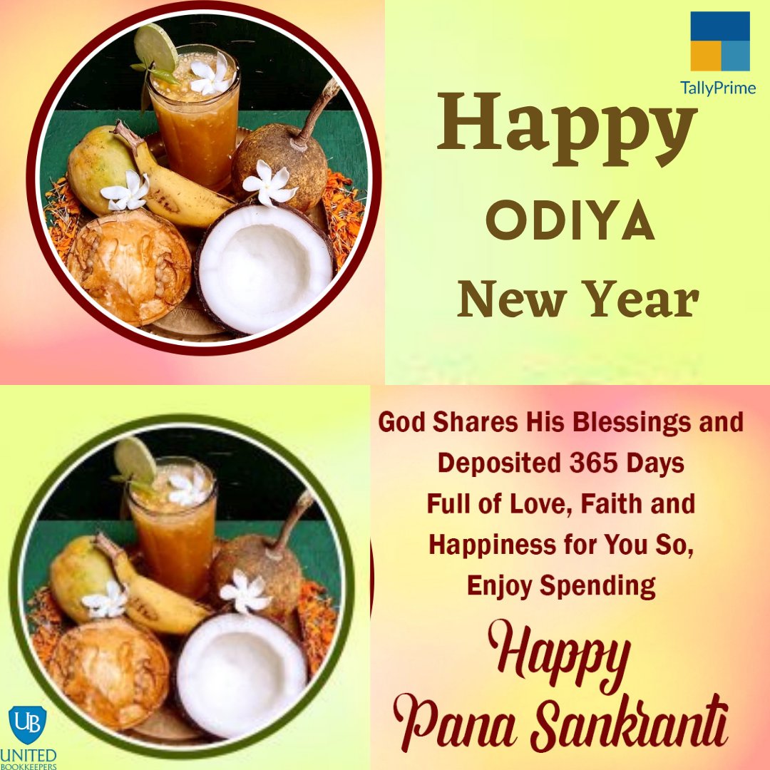 #UnitedBookkeepers #Wishesh From
Pana Sankranti or Mahabisuha Sankrant is a traditional new year day festival celebrated by Hindu in Odisha with full of pomp and devotion.
#Happy
#PanaSankranti #MahabisuhaSankranti 
#OdiyaNewYear