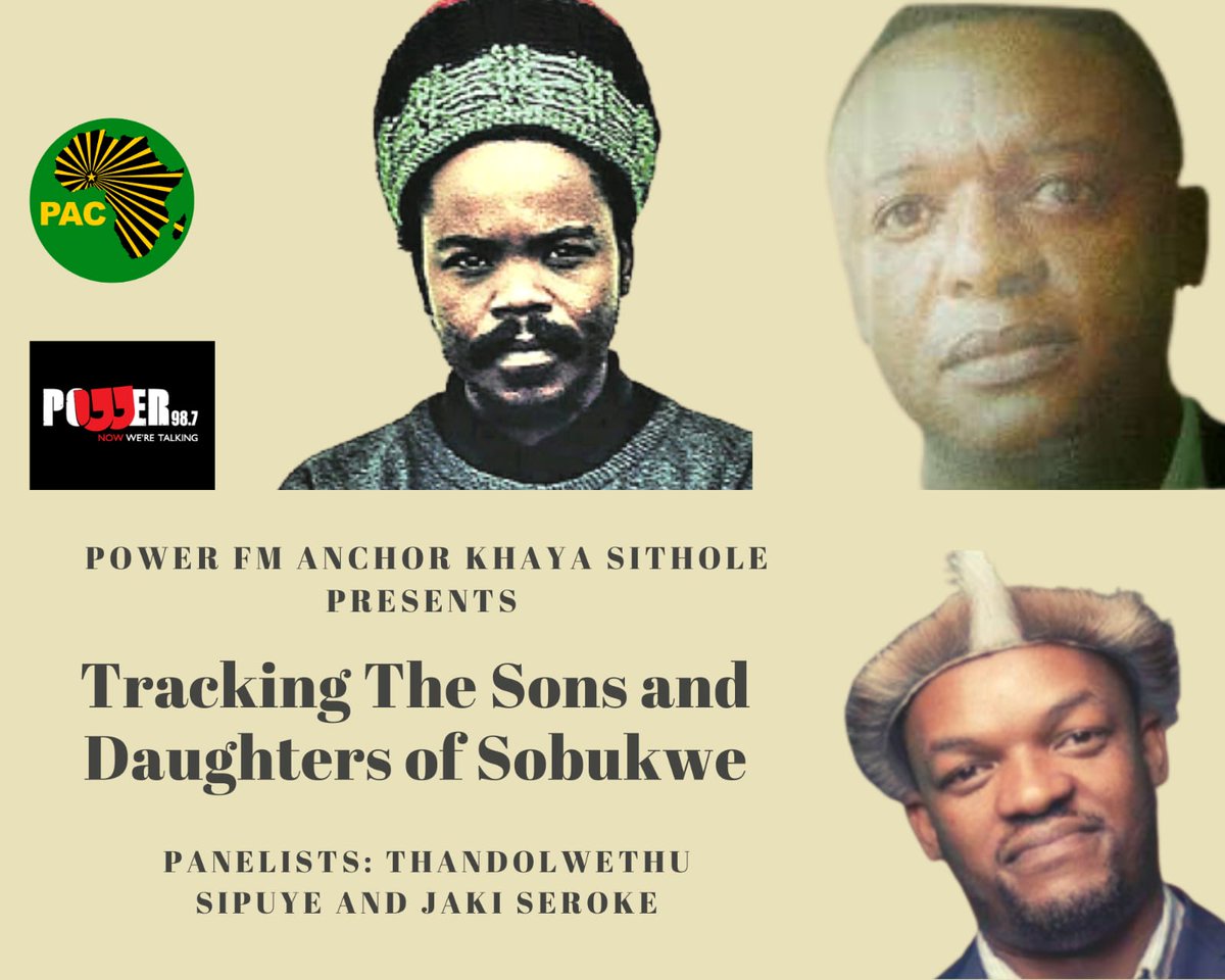 The PAC's Jaki Seroke <a href="/seroke_jaki/">Jaki Seroke</a> and <a href="/ThandoSipuye/">Thando Sipuye</a> are hosted by <a href="/Powerfm987/">POWER 98.7</a>'s POWER Perspective anchor Khaya Sithole intersecting the staying power and impact of the PAC 

TITLE: Tracking the sons and daughters of Sobukwe – reflections on the PAC as it turns 62.