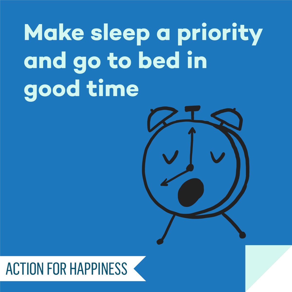 Active April - Day 14: Make sleep a priority and go to bed in good time actionforhappiness.org/active-april #ActiveApril