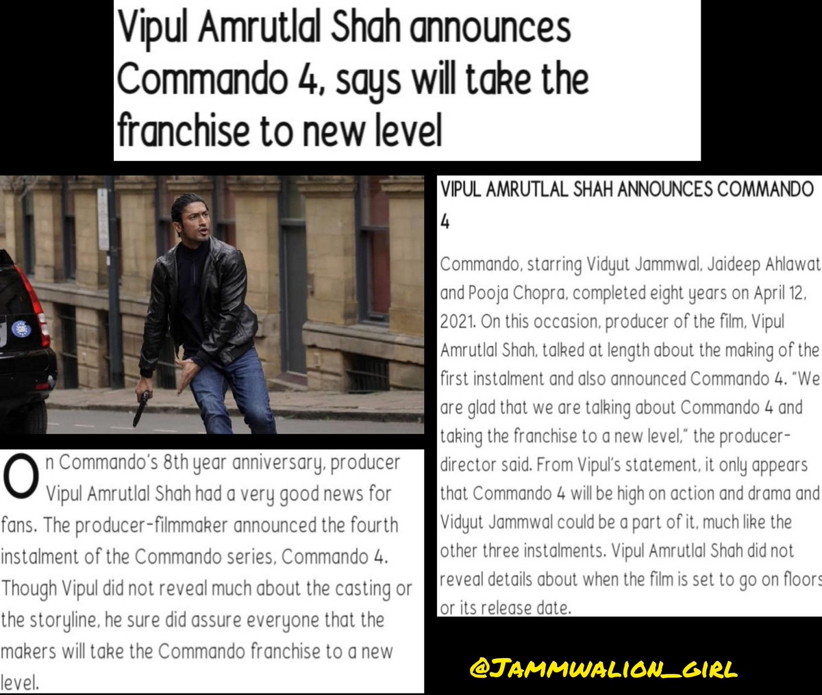 jammwalion_girl's tweet image. #VipulAmrutlalShah announced #Commando4 says will take the franchise to new level. 
@VidyutJammwal
#Commondo
#Commando2 #Commando3 #Karan #vidyutjammwal #VidyutJammwal #vidyutjamwal #VidyutJamwal 
#alltimefavorite #lovelyeyes #martialarts #indianmartialarts  #Kalaripayattu 🙏🏻