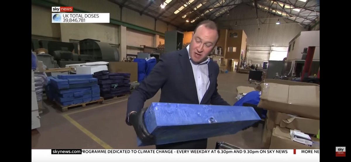 More of our heaters in action, these fitted to our clients PPE recycling thermal compaction machines, installed in a growing number of UK hospitals. Sky news 13:04:21