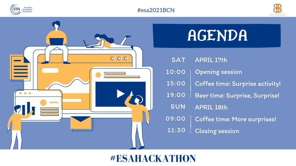 📢The agenda for the #esaHackathon is now out! Stay tuned for the surprises to come! More info here: bit.ly/3tgTgzU #esa2021BCN