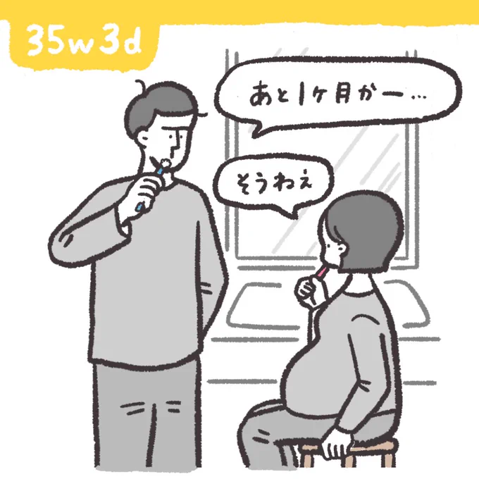 出産そのものより「産後自分がどう変化するか」が恐怖なんだけど、夫も夫で不安は多いよね…と思った夜
お互い無理せずいこうね

#35w3d 