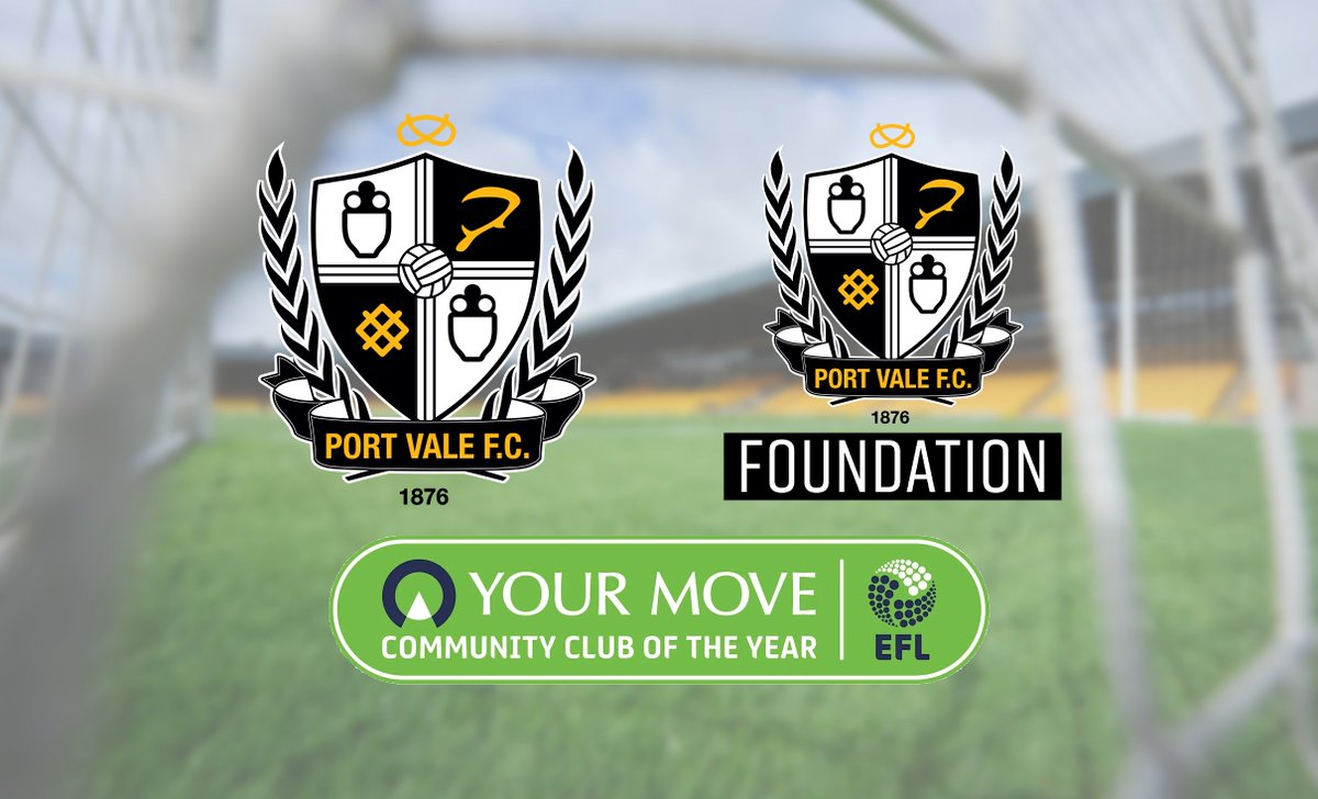 📰 | NEWS

We are extremely proud to announce that we have been named the Your Move EFL Community Club of the Year for the Midlands Region!

#PVFC | <a href="/PVFCFoundation/">Port Vale Foundation</a> | <a href="/EFL/">EFL</a>Trust | @EFL