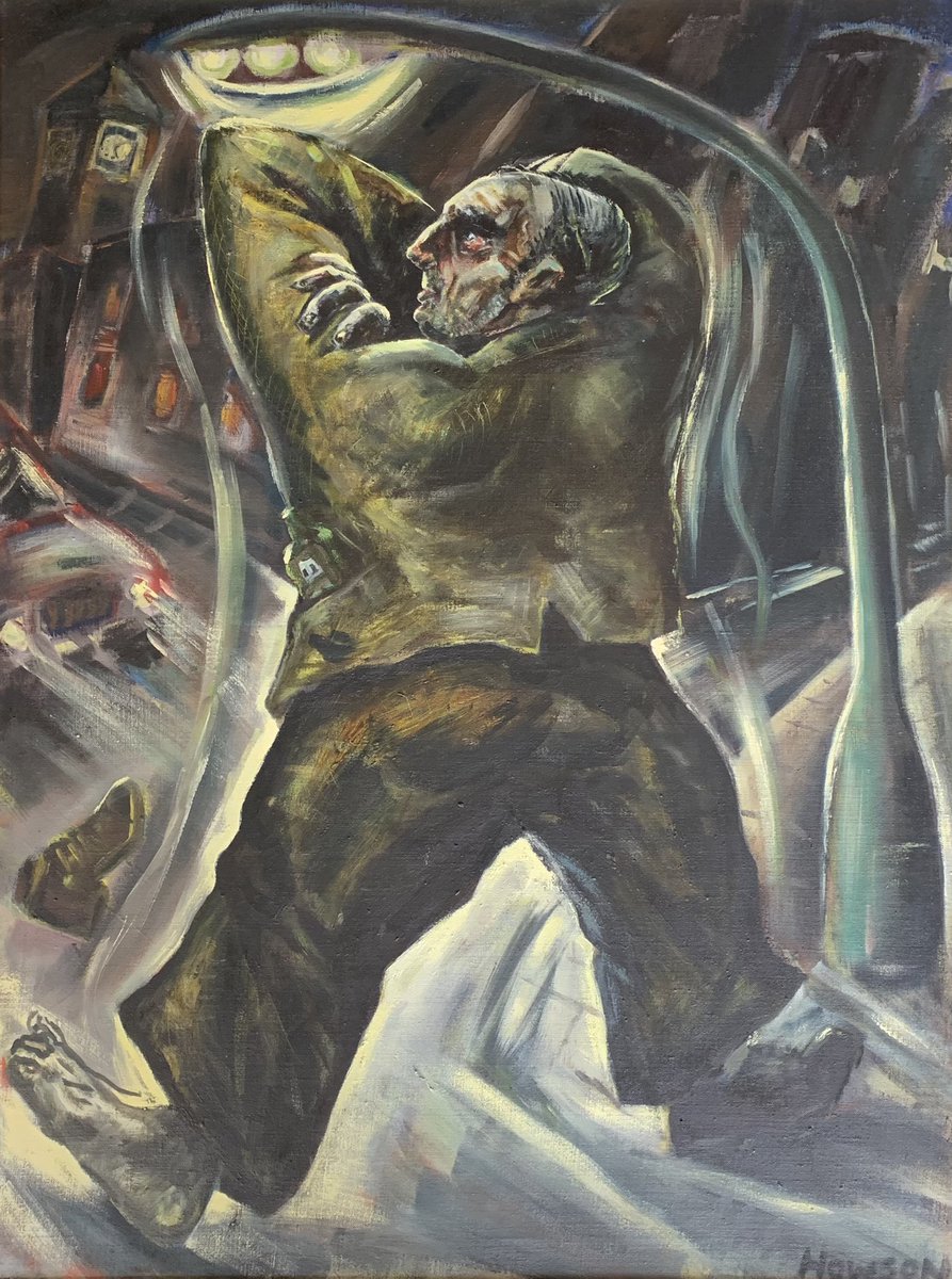 CollectArtLymm's tweet image. NEW IN THE GALLERY!

Peter Howson OBE (b.1958)
‘Moraucoulous’ 1985
48” x 36”
Oil on Canvas

@HowsonOfficial #peterhowson