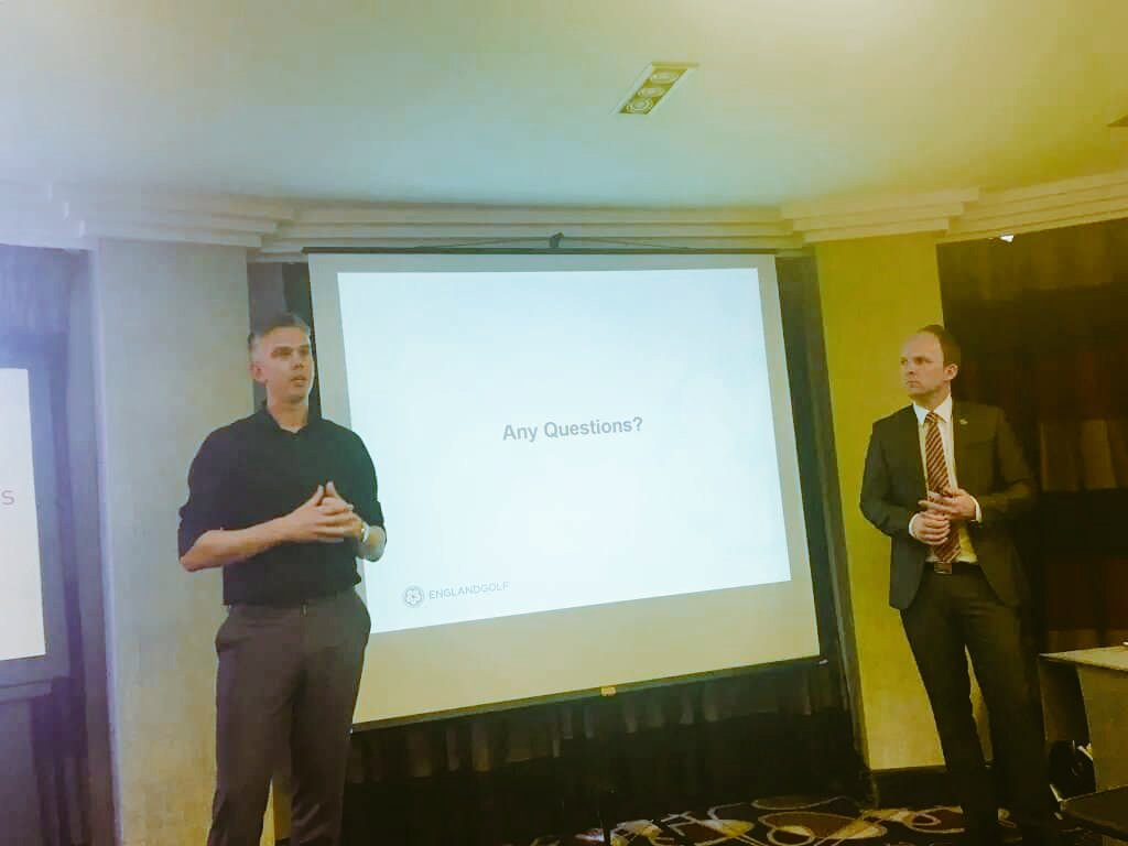 garethshawgolf's tweet photo. Great memories with @IainLanc presenting on #golfexpress @EnglandGolf conference
All the game in half the time https://t.co/RSZ4E6GKRM