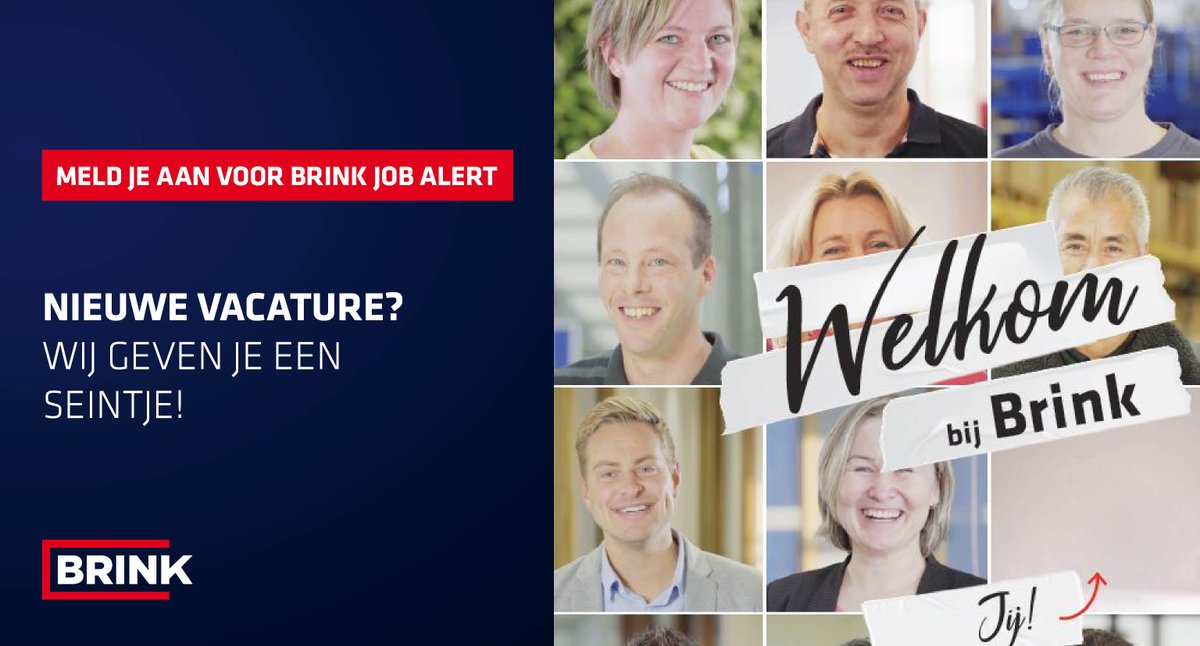Wil jij graag werken bij Brink en op de hoogte blijven van onze nieuwste vacatures? Schrijf je dan nu in voor de Brink job alert en je ontvangt altijd als eerste onze nieuwe vacatures in jouw mailbox! bit.ly/3g7dCs3
#Excellentpeople #werkenbijbrink