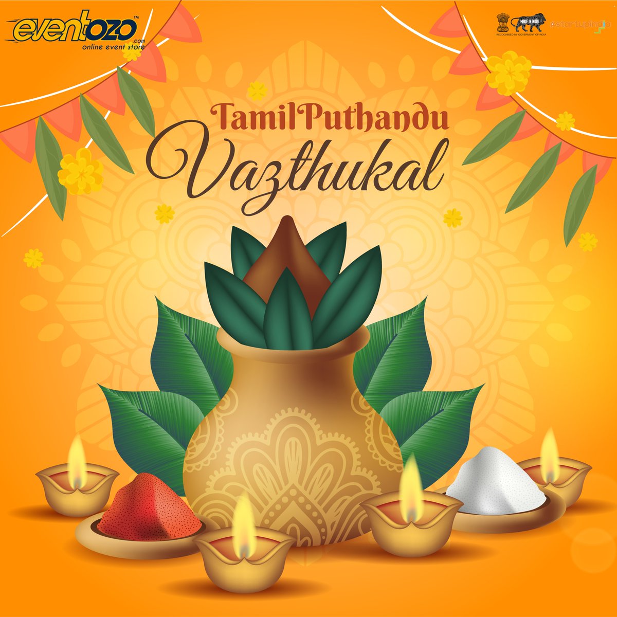 eventozo's tweet photo. On the joyous occasion of Varsha Pirappu, here's praying that God blesses you all with good health, wealth, peace, and prosperity.
#தமிழ்ப்புத்தாண்டு #tamilnewyear #தமிழ்ப்புத்தாண்டு2021 #tamilnewyear2021 #eventozo #eventmadeeasy #varshapirappu #varshapirappu2021 https://t.co/eD3kgO98zv