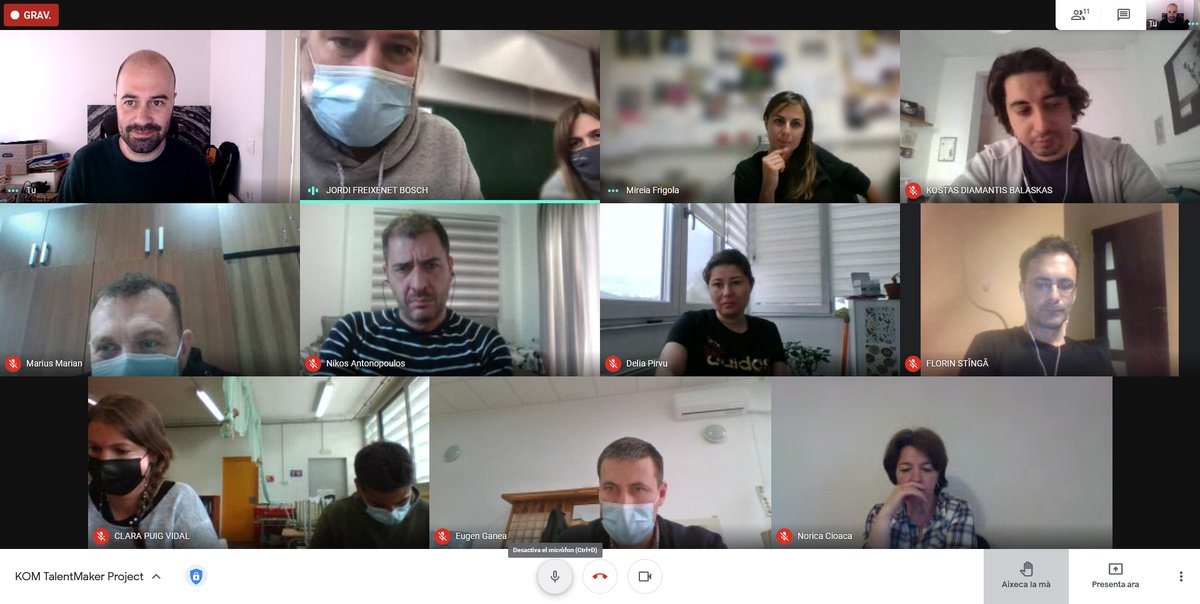 Ahir va tenir lloc el kick-off meeting del nou projecte Europeu #TalentMaker, que liderem des de la càtedra, comptant amb socis d'Espanya, Grècia i Romania. Explorarem com promoure els Talents i l'Educació Maker, inspirats pel projecte educatiu de l'Escola El Pla de Salt.