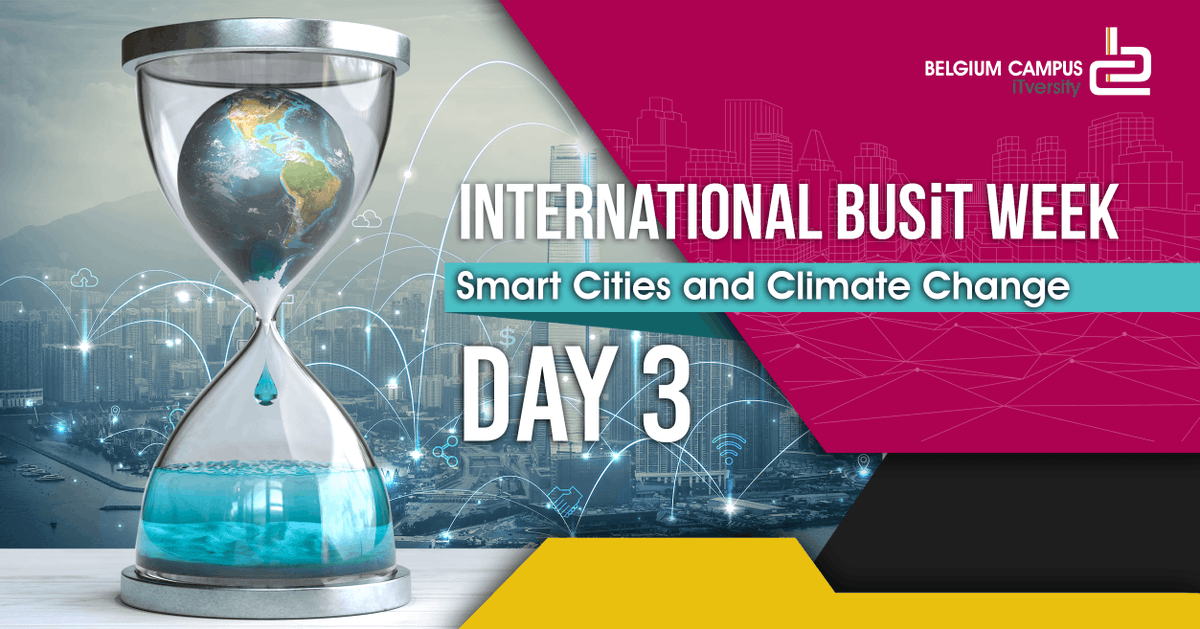 BelgiumCampus's tweet photo. We are halfway through our International #BusITWeek. Stay with us - our participating students are preparing to present their proposed #SmartCities/ #ClimateChange solutions.
#aphogeschool #ucll #howest #EPHEC #hogeschoolpxl #BelgiumCampus https://t.co/tCrK5iI5zA
