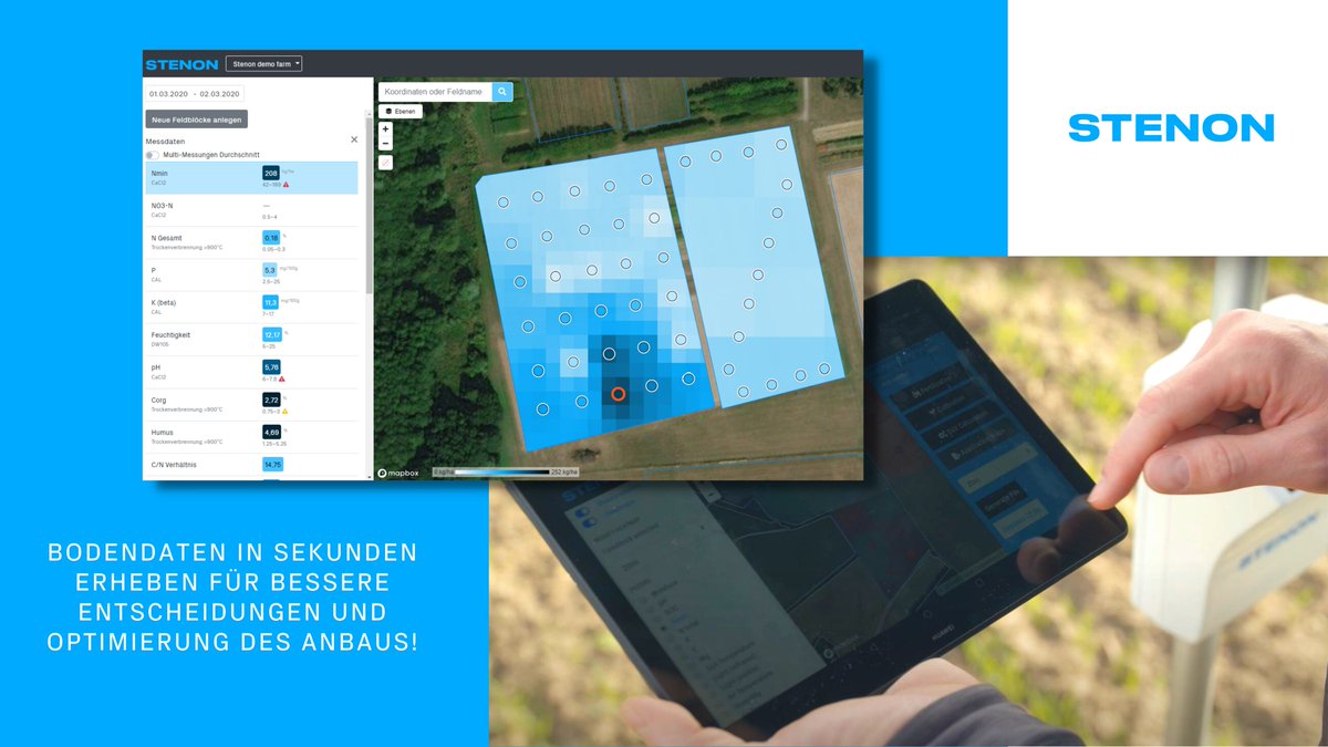 stenon_io's tweet photo. Mit den Stenon FarmLab erhalten Sie auch Zugang zu unserer Software in der Sie alle Messungen in wenigen Sekunden einsehen können. Sie müssen nicht mehr Tage oder Wochen auf die Ergebnisse warten! Alle Daten sind sofort für Sie verfügbar!

#agtech https://t.co/oNrIMZx92W