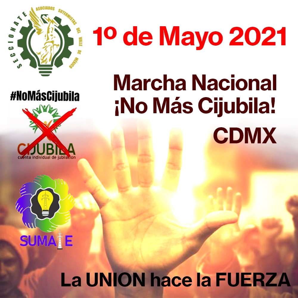 Movimiento Nacional SUMATE (@asuterm) on Twitter photo Te interesa tener una Jubilación Digna?
Súmate a la marcha éste 1 de mayo no faltes te esperamos!!!
#NoMásCijubila
#MovimientoNacionalSumate
#LasVallesNoEstánSolas
#AsociadosSutermistasdelValledeMéxico
@AmigosSuterm
<a href="/ctpetacalco/">ctpetacalco</a> Te interesa tener una Jubilación Digna?
Súmate a la marcha éste 1 de mayo no faltes te esperamos!!!
#NoMásCijubila
#MovimientoNacionalSumate
#LasVallesNoEstánSolas
#AsociadosSutermistasdelValledeMéxico
@AmigosSuterm
<a href="/ctpetacalco/">ctpetacalco</a>