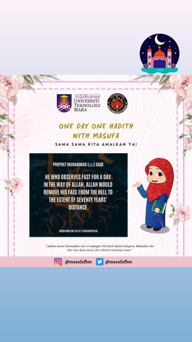 One day one hadith with MASUFA.

#fbm 
#fbmawesome
#masufafbm
