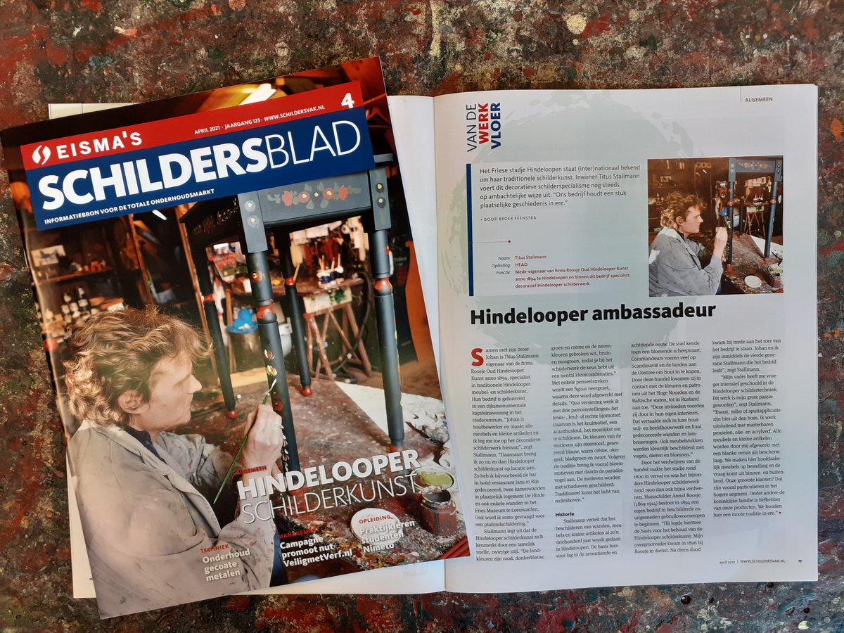 Roosje_RH's tweet photo. Eervol om je bedrijfsverhaal te mogen vertellen.
Prachtig artikel geschreven door Broer Feenstra van Schildersblad Eisma's,waarvoor veel dank! https://t.co/4fuKU2dpSv