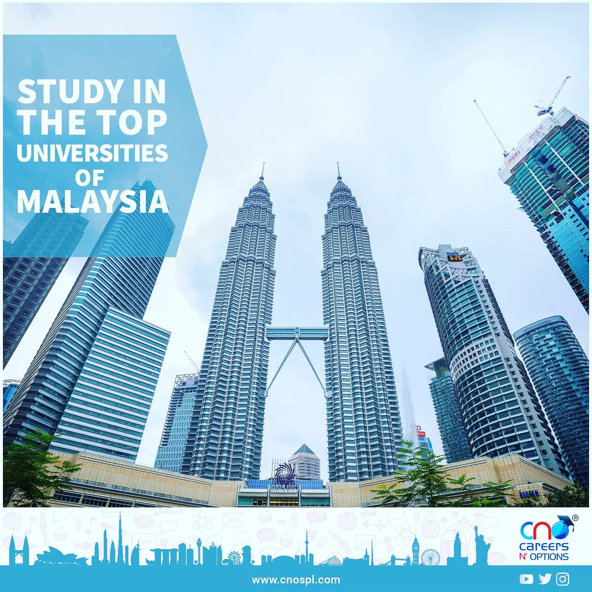 careersnoptions's tweet photo. Wish to study in affordable and socially safe Malaysia ? E-meet us from the comfort of your home 🏡 today. Call us on 7666377377. #cnospl #careersnoptions #studyinmalaysia🎓 #uonmalaysia #curtinsarawak #SouthamptonMalaysia #apiit #apumalaysia #sunway #manipalmalaysia https://t.co/2qUvUEMe9F