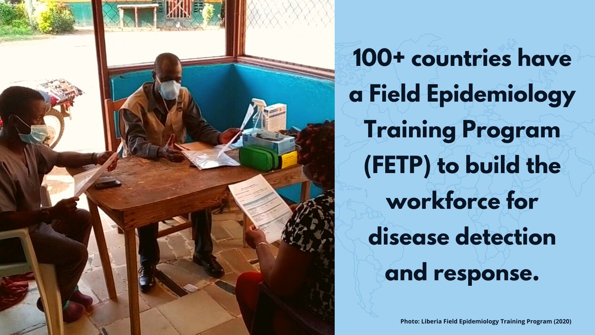 100+ countries have a Field Epidemiology Training Program (#FETP) to build the workforce for detecting and responding to health threats. We must strengthen this enterprise to achieve #GlobalHealthSecurity. A new group is focused on this: https://t.co/RGCA2jU4Wx #FETPEnterprise https://t.co/v7hyOsKGMS