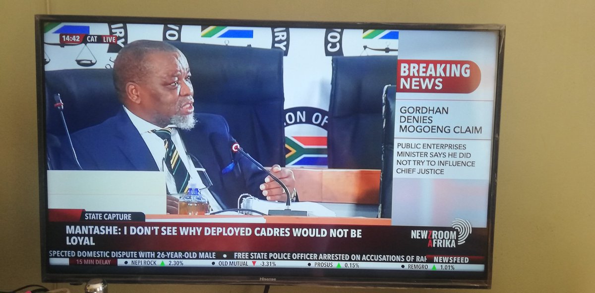 mahasharampedi's tweet photo. It's interesting that @Newzroom405 &amp; "breaking" the story on Min Gordhan's denial of damning claims by Chief Justice #MogoengMogoeng which the channel largely ignored. Gordhan &amp; Judge Pillay must explain themselves before a JSC tribunal. Judicial interference claims are serious. https://t.co/Nua9ZE3rnZ