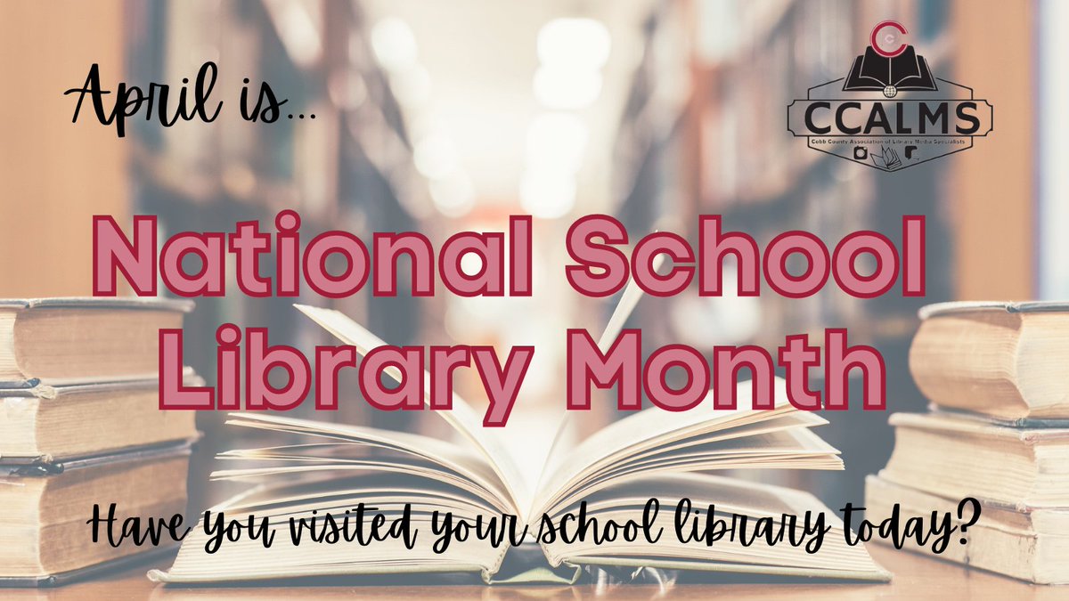 CCALMS's tweet image. It&apos;s National #SchoolLibraryMonth! We are proud to serve our @CobbSchools libraries &amp;amp; our 116 district #schoollibrarians. Visit your school library! #CCALMS #CobbLMS #OneTeamOneGoal #AASL #GLMA