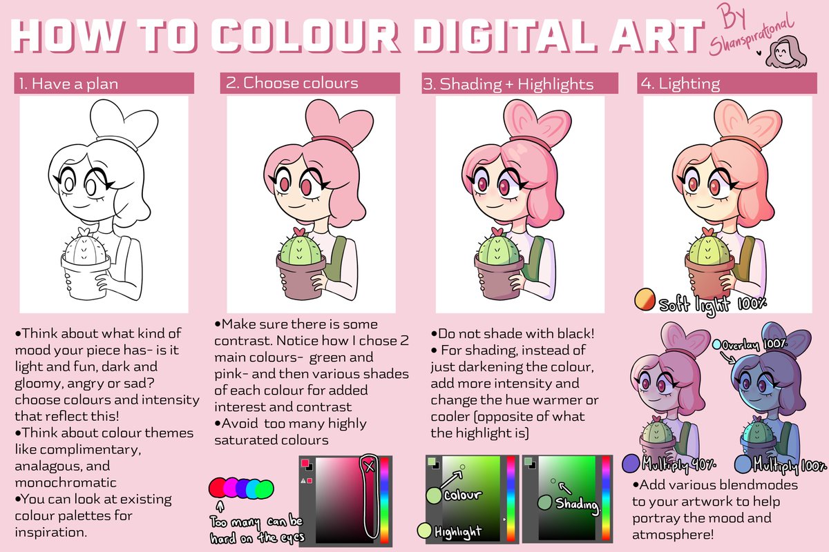 shanspirational's tweet image. How to colour digital art! This is just what I do, there&apos;s no right or wrong way to draw!! #arttips #digitaldrawing #digitaldrawingtutorial #arttutorial