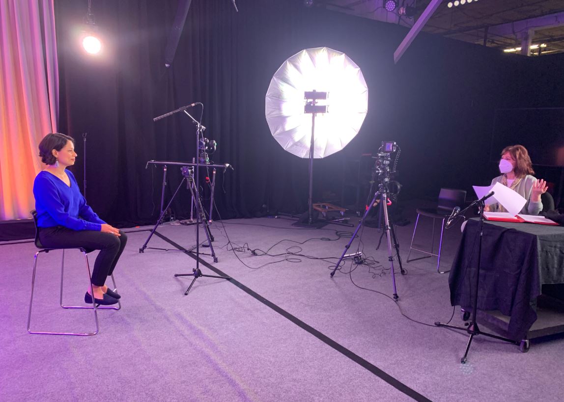 MysticMyRWA's tweet photo. Join us in congratulating the #ResilientMysticCollaborative, recipients of the @ebcne Nonprofit Leadership award! MyRWA's own @JulieWormser & @melaniegarate pictured here--in a video shoot as part of the award! Celebrate w/ us @ 5pm on 6/10. Register>>> https://t.co/rsSOU9Y5B7! https://t.co/R3RuQiRX5e