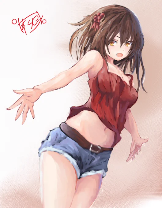 私服の川内はラフで短パンで情熱的だ
#艦これ版深夜の真剣お絵描き60分一本勝負
#艦これ版真剣お絵描き60分一本勝負_20210414 