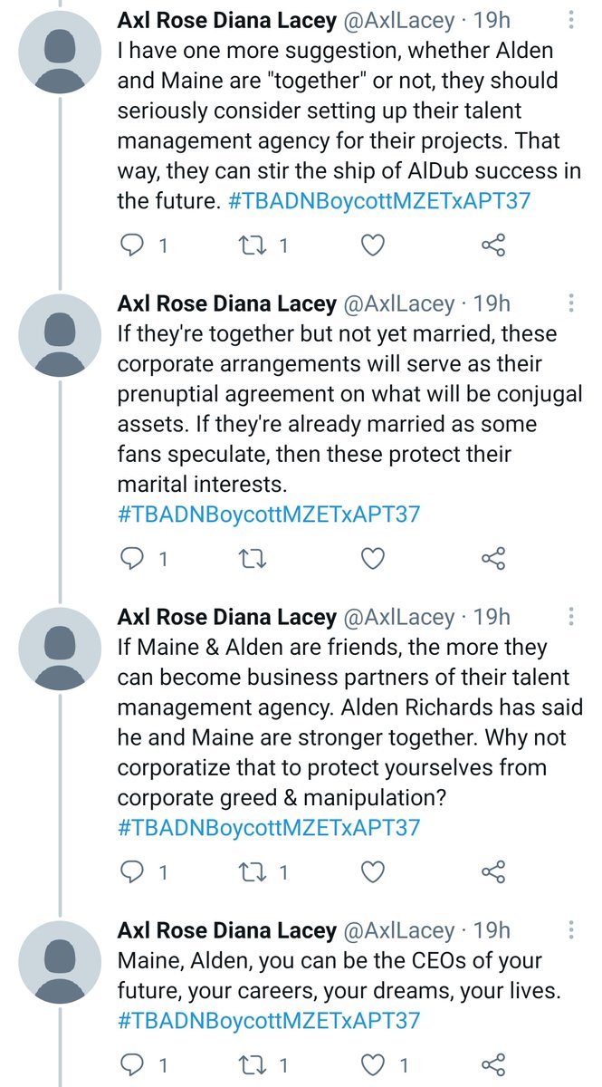 Repost/Comments welcome: 4) Maine, Alden, you can be the CEOs of your future, your careers, your dreams, your lives.  #TBADNBoycottMZETxAPT38