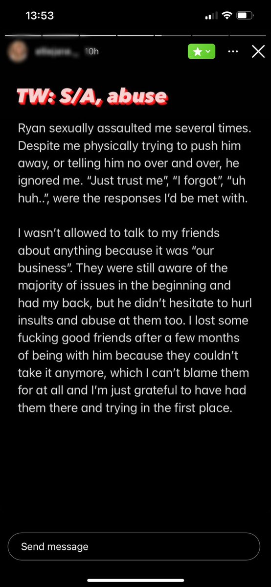 ciaraxreynolds's tweet photo. TW: ABUSE/SA

I have been given permission by my friend who posted these on her private story to share this publicly. I want to make it known that @mupp3ttt is NOT welcome at any GHC show. Please share this. https://t.co/ssupforGsU